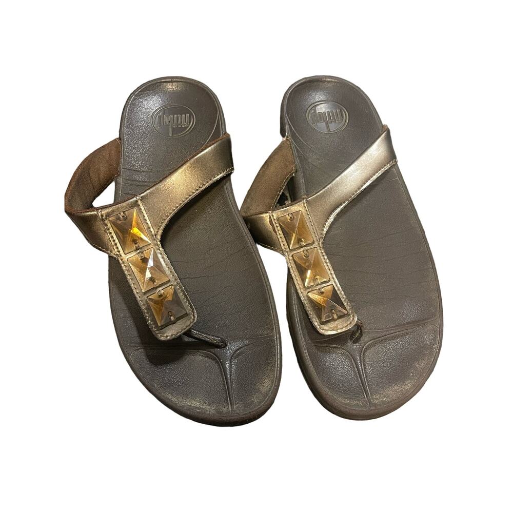 FitFlop Pietra Women's Sandals - Bronze Sz 9